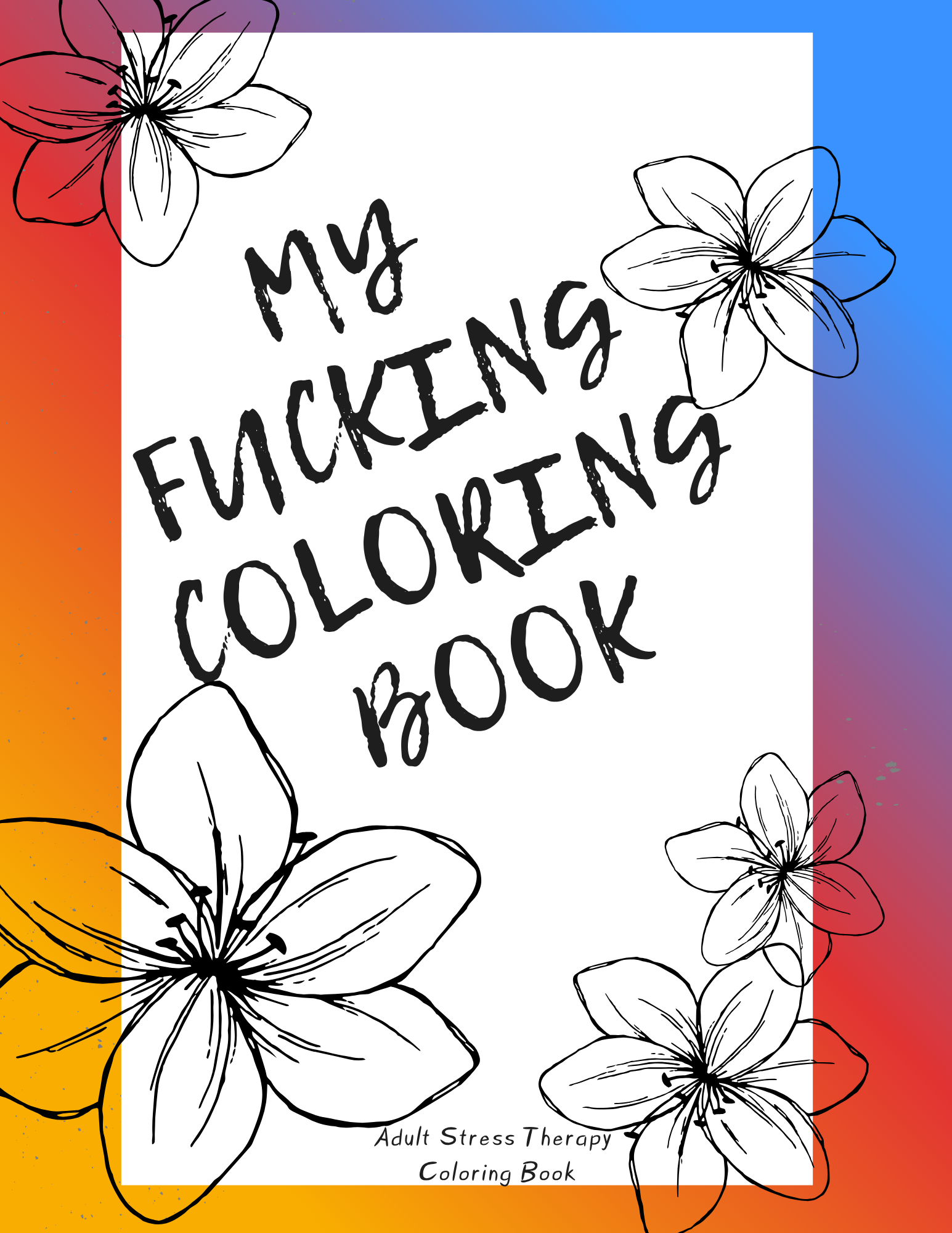Adult Swear Word Coloring Book - Funny Stress Relief Coloring Pages | Instant Download PDF