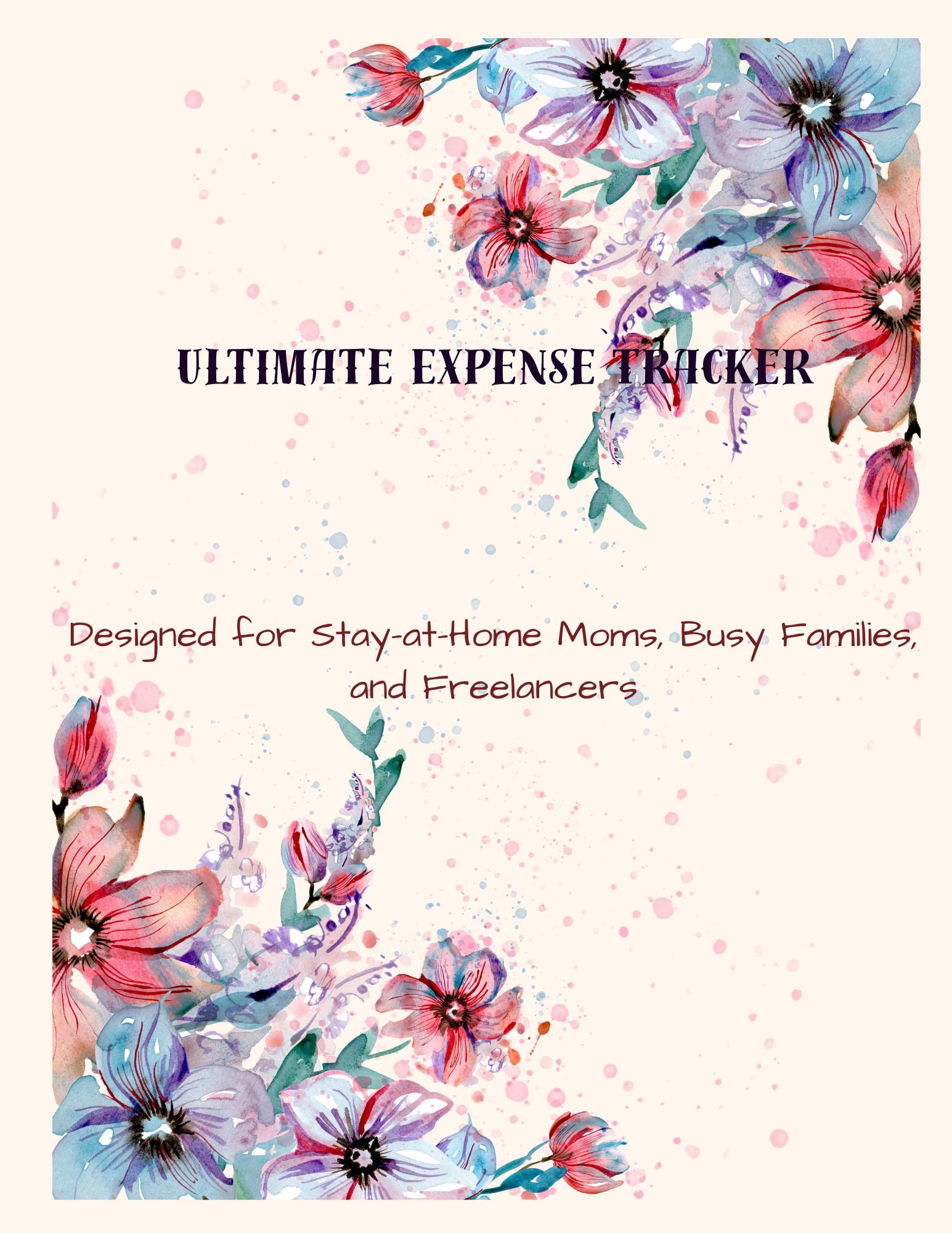 Ultimate Expense Tracker PDF - Household, Family & Freelancer Budget System | Instant Download