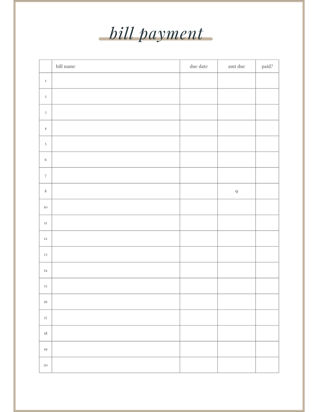 Flower Monthly Planner PDF - Budget Tracker, Calendar & Shopping Pages | Instant Download