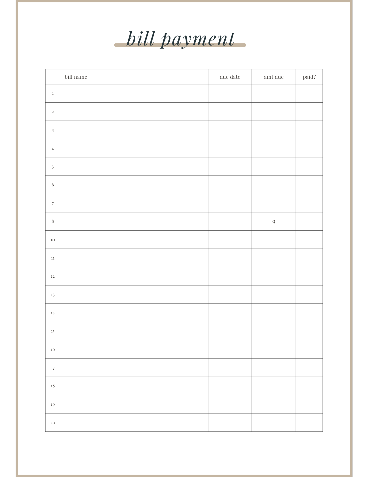 Flower Monthly Planner PDF - Budget Tracker, Calendar & Shopping Pages | Instant Download