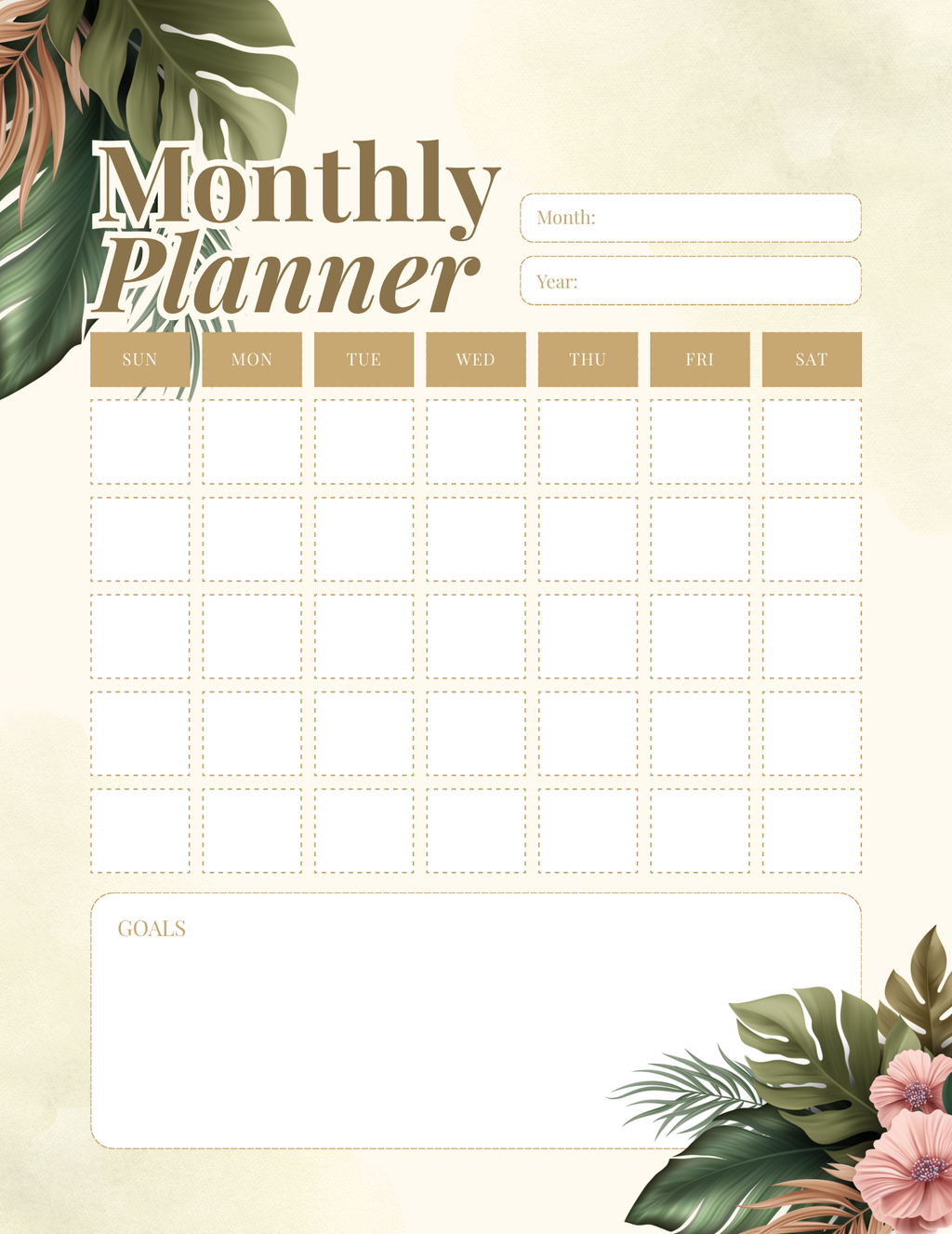 Doodle Hearts Printable Planner PDF - Fun & Cute Daily Planning Pages | Instant Download