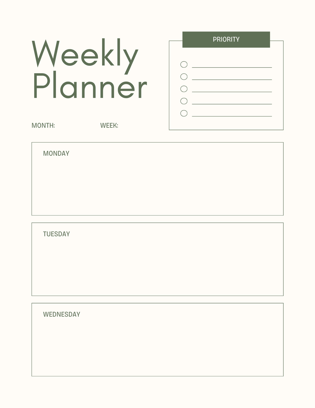 Doodle Hearts Printable Planner PDF - Fun & Cute Daily Planning Pages | Instant Download