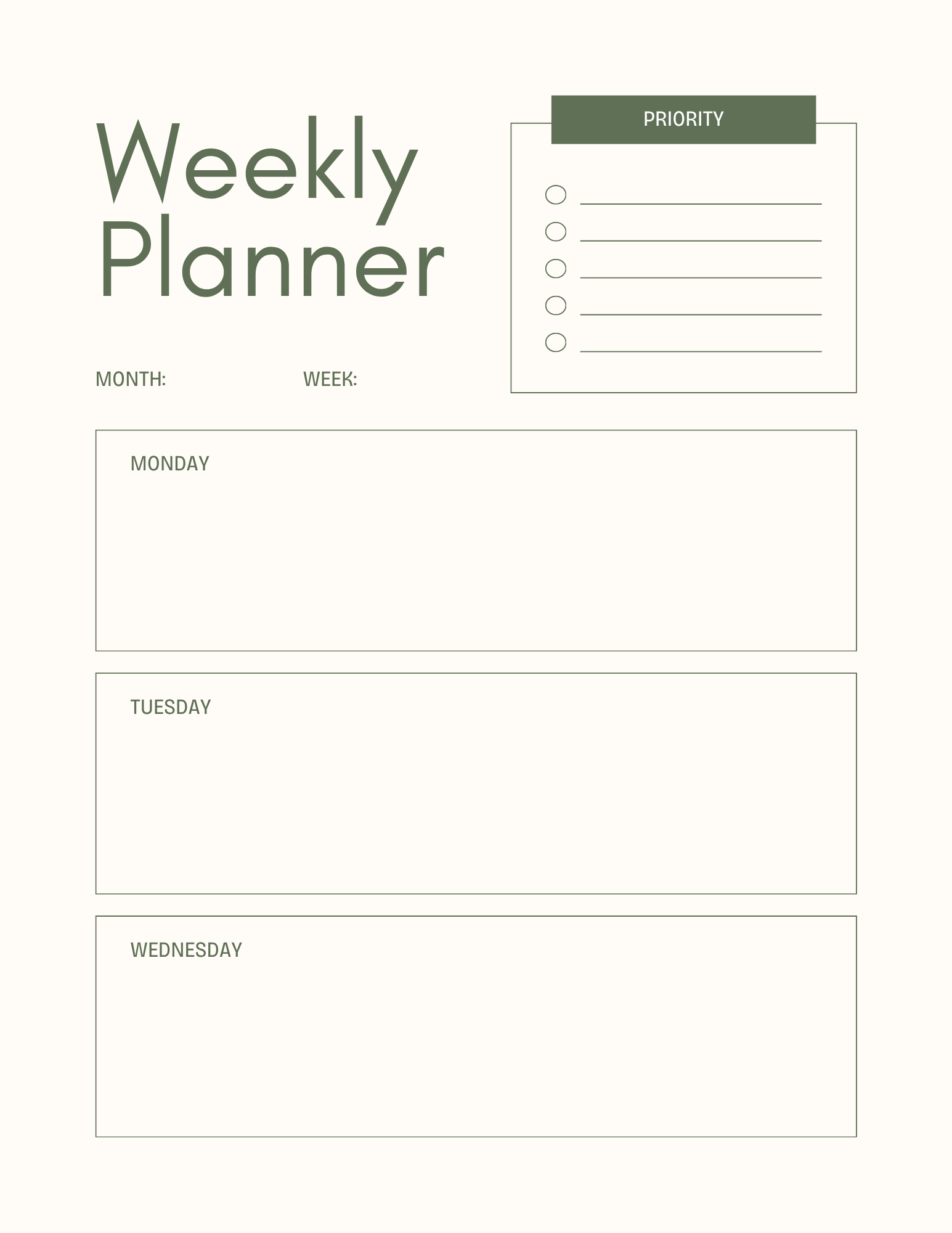 Doodle Hearts Printable Planner PDF - Fun & Cute Daily Planning Pages | Instant Download