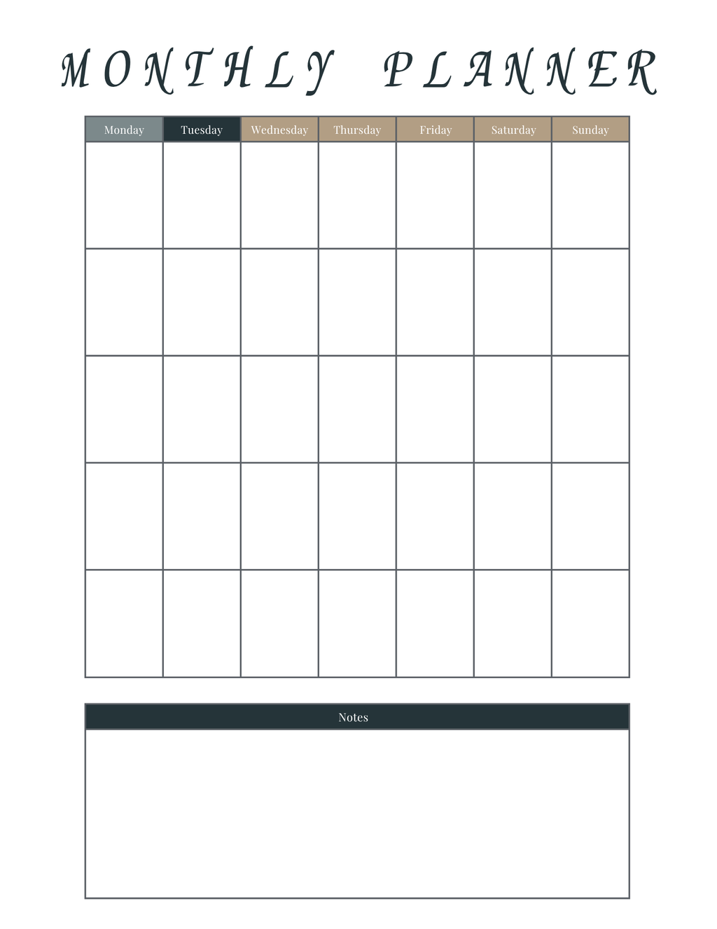 Flower Monthly Planner PDF - Budget Tracker, Calendar & Shopping Pages | Instant Download
