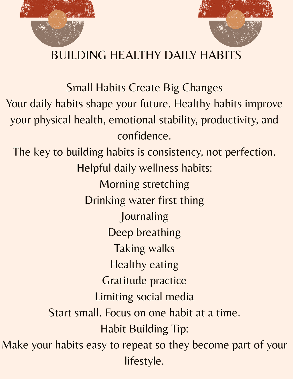 Wellness & Self Care Printable Workbook - Daily Self Care Tracker | Instant Download PDF