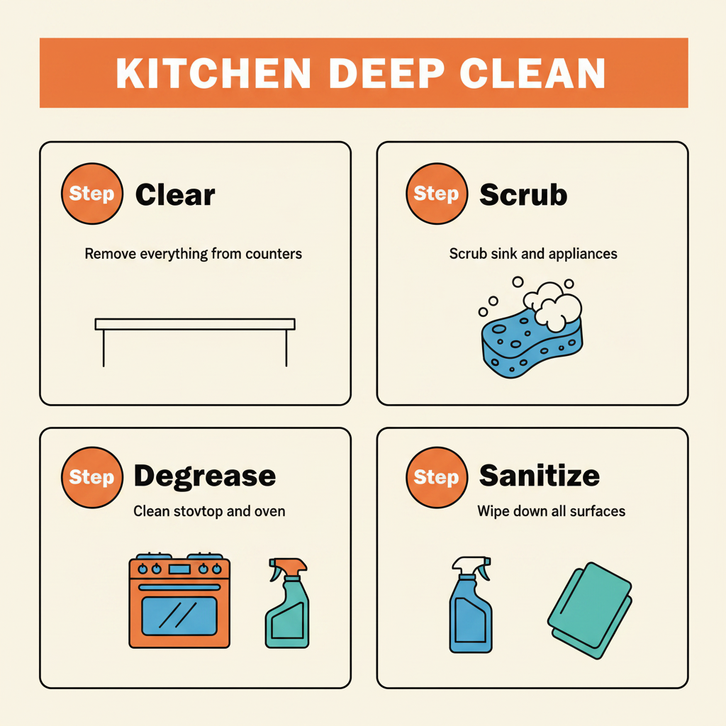 Kitchen Deep Clean Step-by-Step Guide